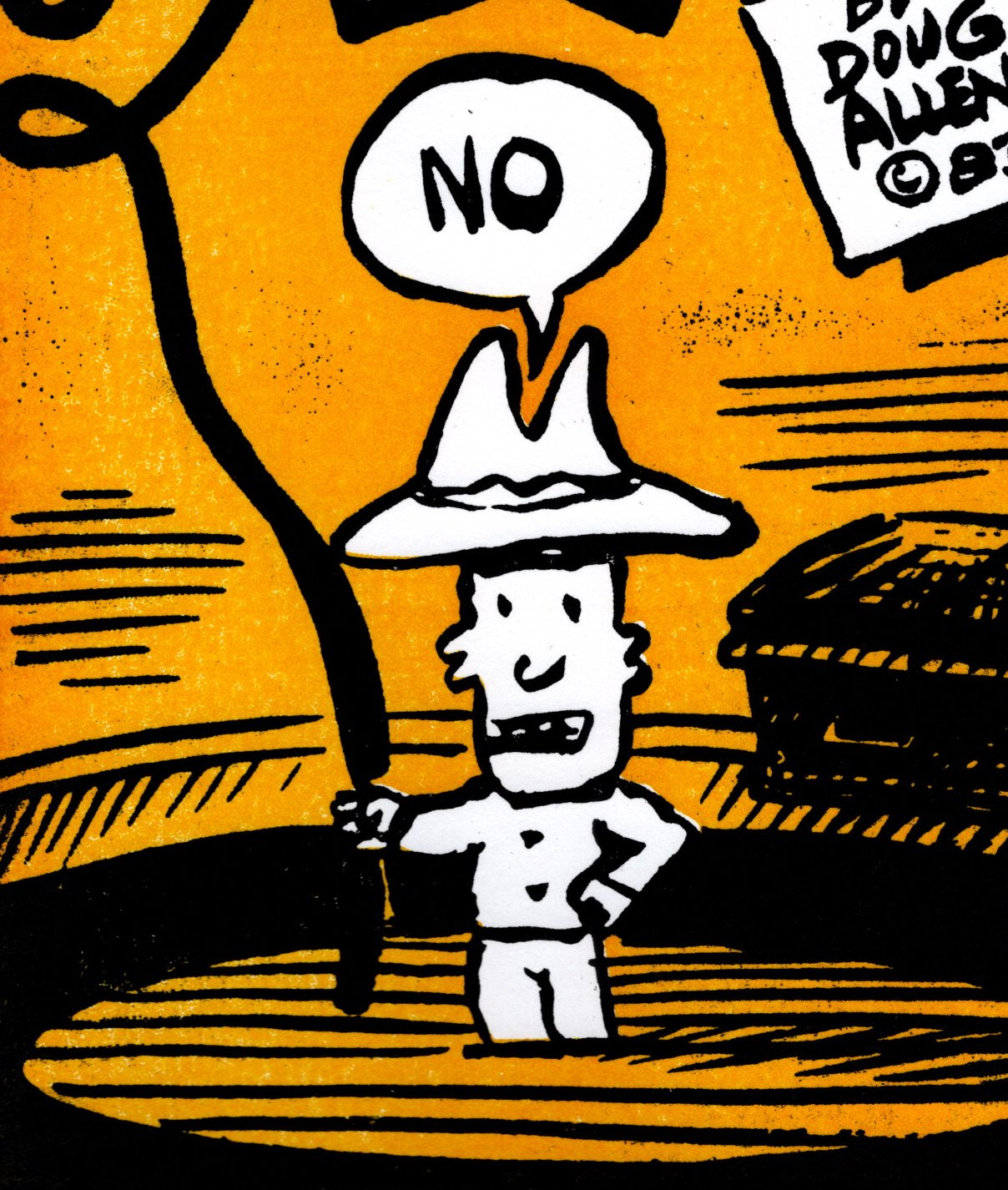 Doug Allen's STEVEN Letter Press Print - SIGNED with SKETCH